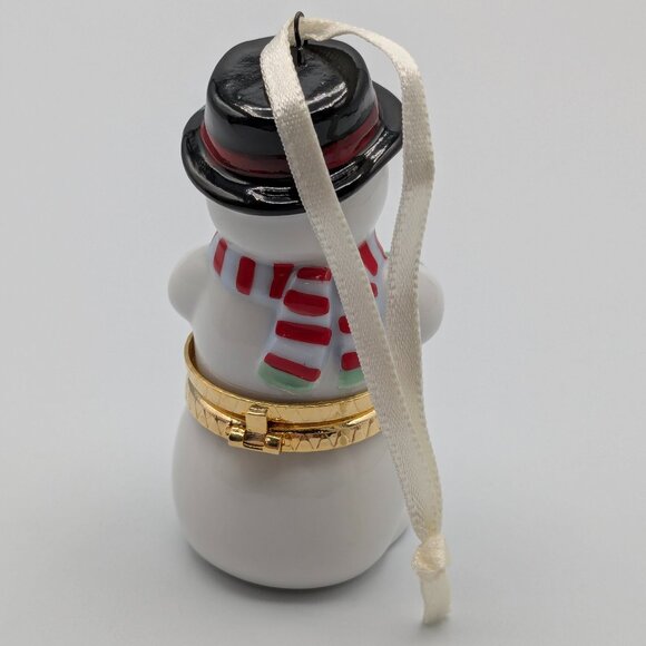 Hallmark Keepsake Porcelain Hinged Box 1997, Porcelain Snowman Ornament - Picture 4 of 11